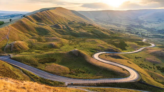 Winding Road at sunset