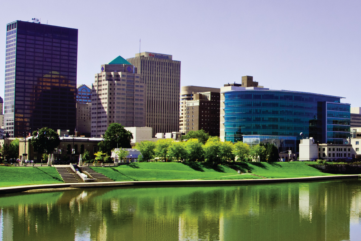 Scenic view of downtown Dayton.