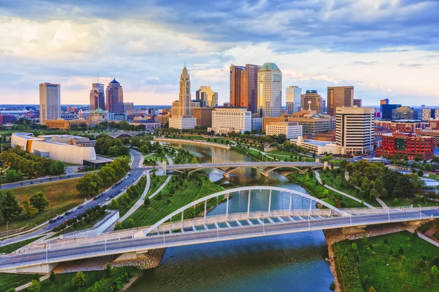 Scenic view of downtown Columbus.